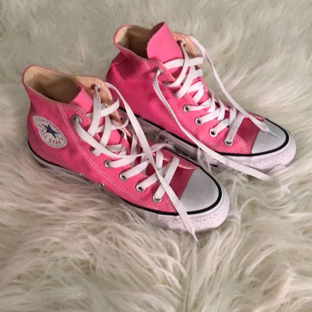 Converse high tops - bubble gum pink - size 7